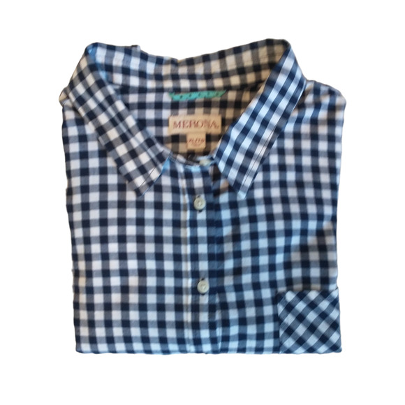 Merona Women’s Black White Button-Up Shirt XL Checkered Gorpcore Andro - Picture 4 of 8